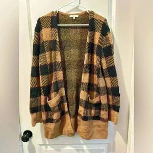 RARE Madewell buffalo check Kent cardigan sweater in alpaca size XS